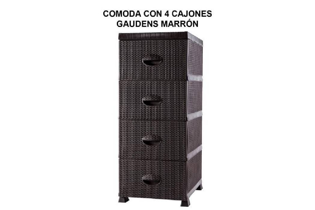 COMODA 4 CAJONES MARRON (N)