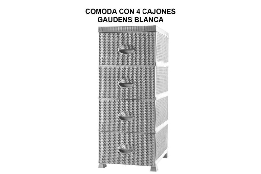 COMODA 4 CAJONES GAUDENS BCO (N)