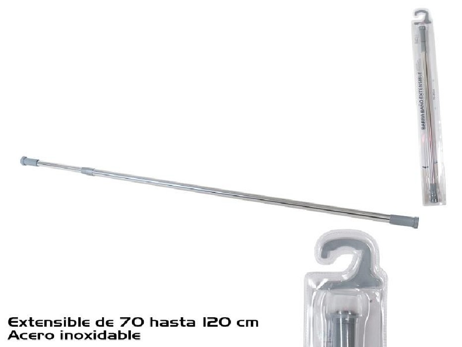 BARRA BAÑO EXTENS.70-120 CROMADA