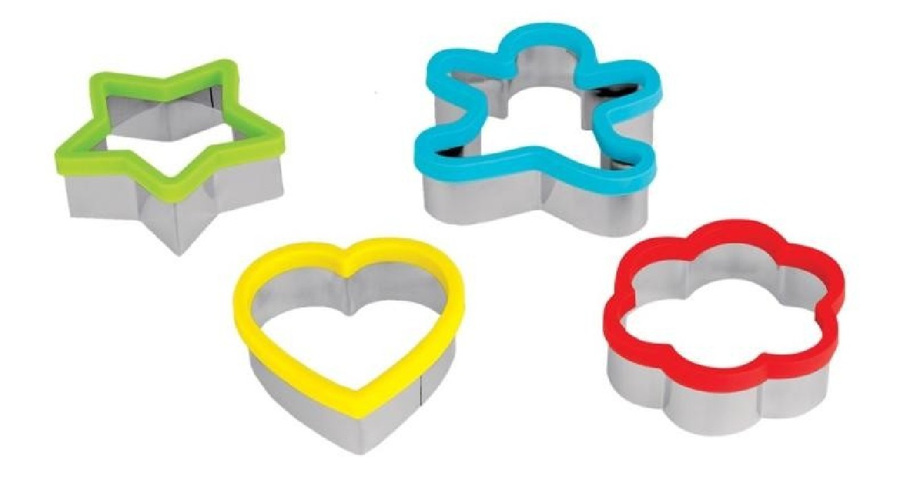 MOLDES CORTA-PASTAS INOX-SILICONA 4UN...