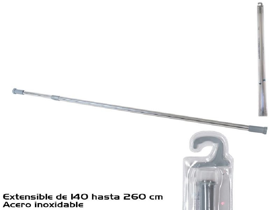 BARRA BAÑO EXTENS.140-260 CROMO