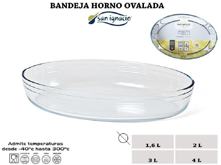 BANDEJA HORNO OVAL 2L