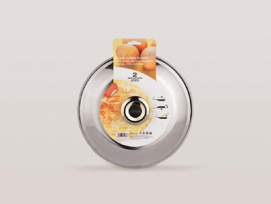 TAPA VOLTEA-TORTILLA INOX 30 REF.3028
