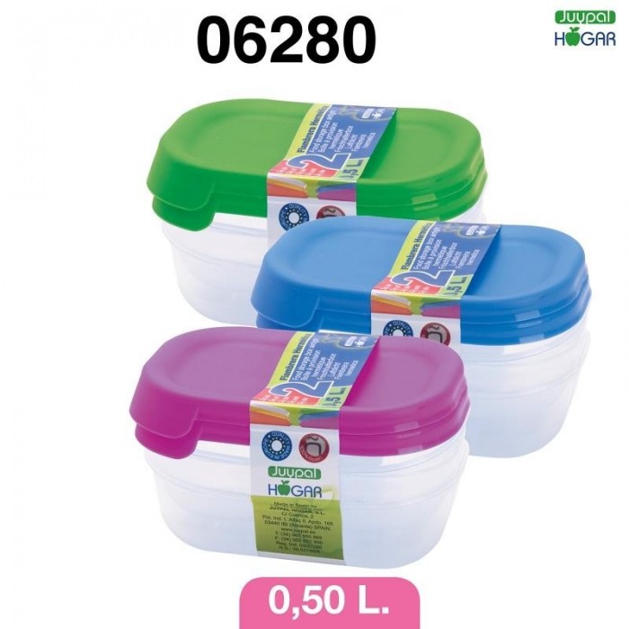 SET 2 TAPER RECT.0.50L  06280