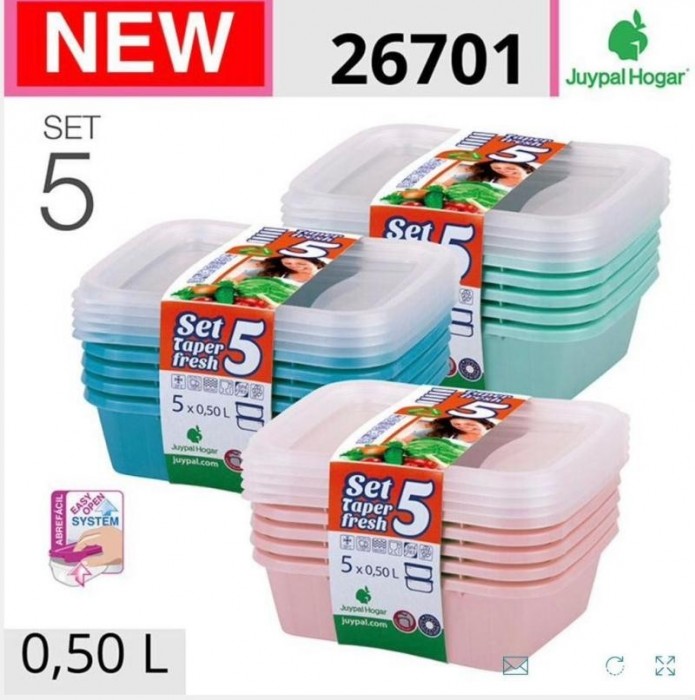 SET 5 TAPER OVAL 0.50L 26701