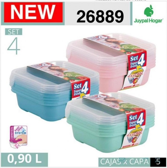 SET 4 TAPER CUADRAD.0.9L   26889