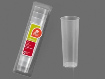 VASO TUBO TRANSP.X6...