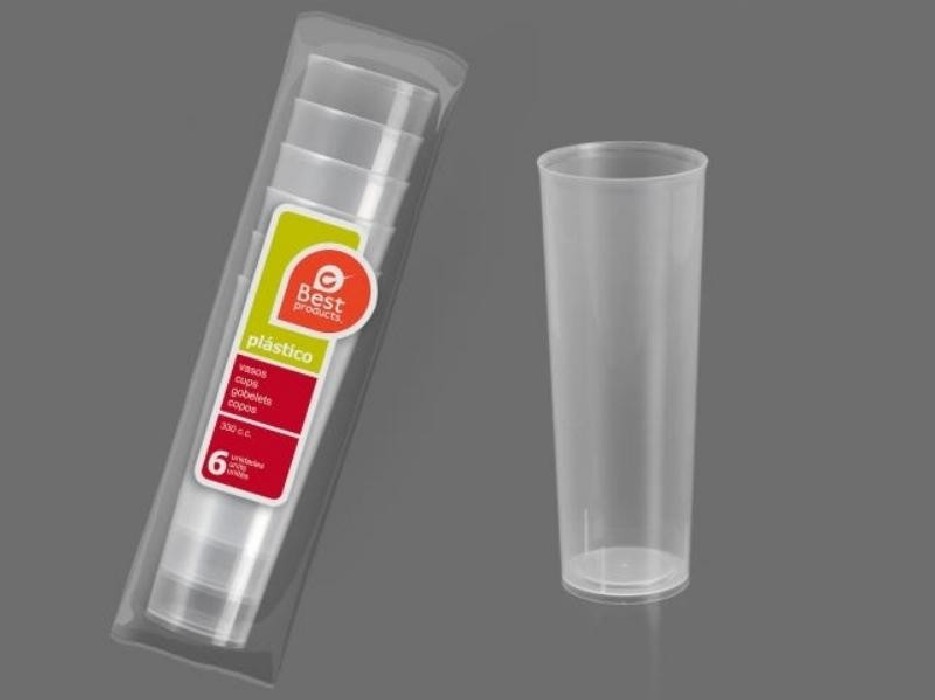VASO TUBO TRANSP.X6 REUTIL.330 250500