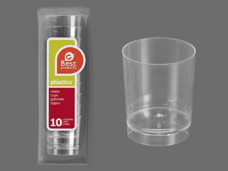 VASO TRANSP.CHUPITO X10 33CC 251400