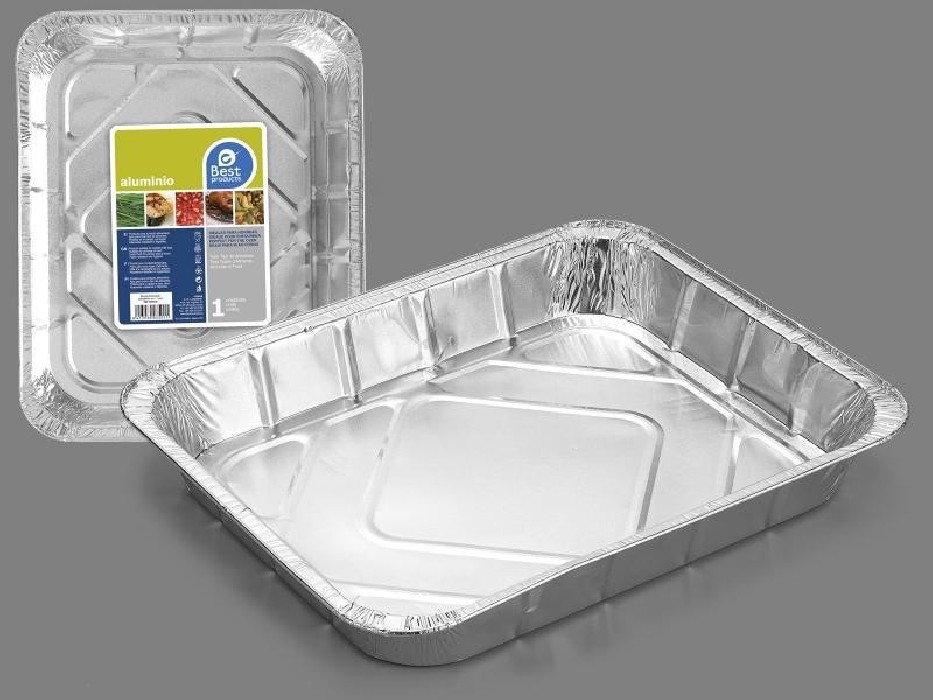 BANDEJA ALUMINIO RECT. 32X26X5.3 350100