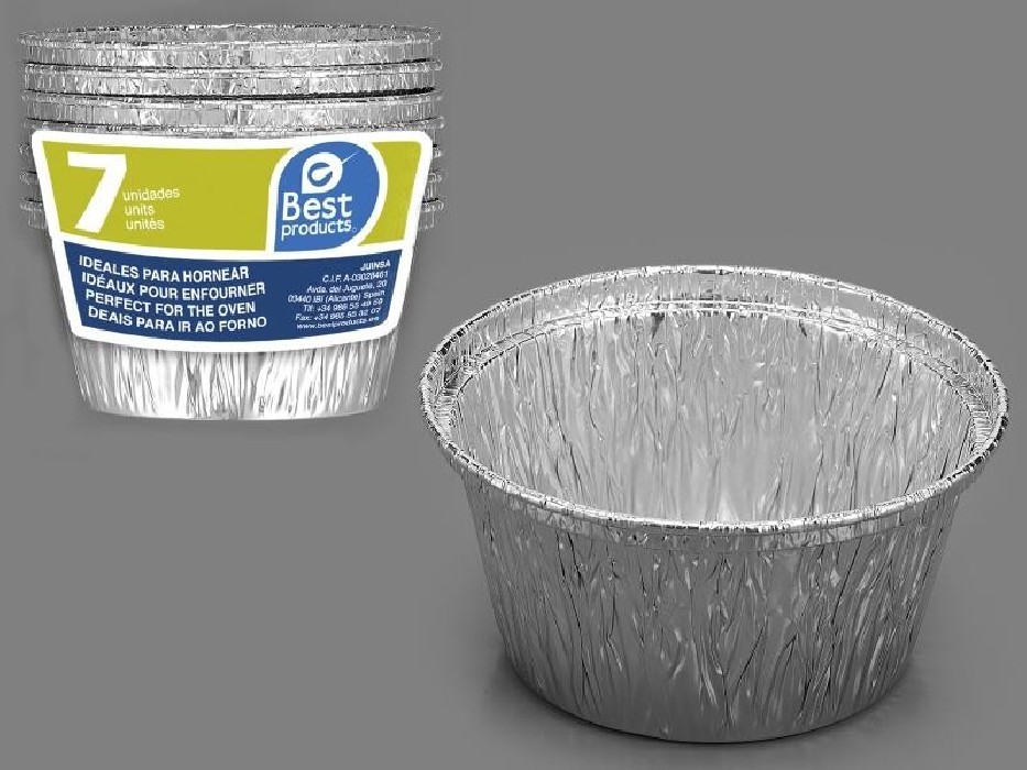 BANDEJA ALUMINIOX7 REDONDA 8.8X3.9...