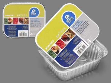 BANDEJA ALUMINIOX4 C/TAPA...