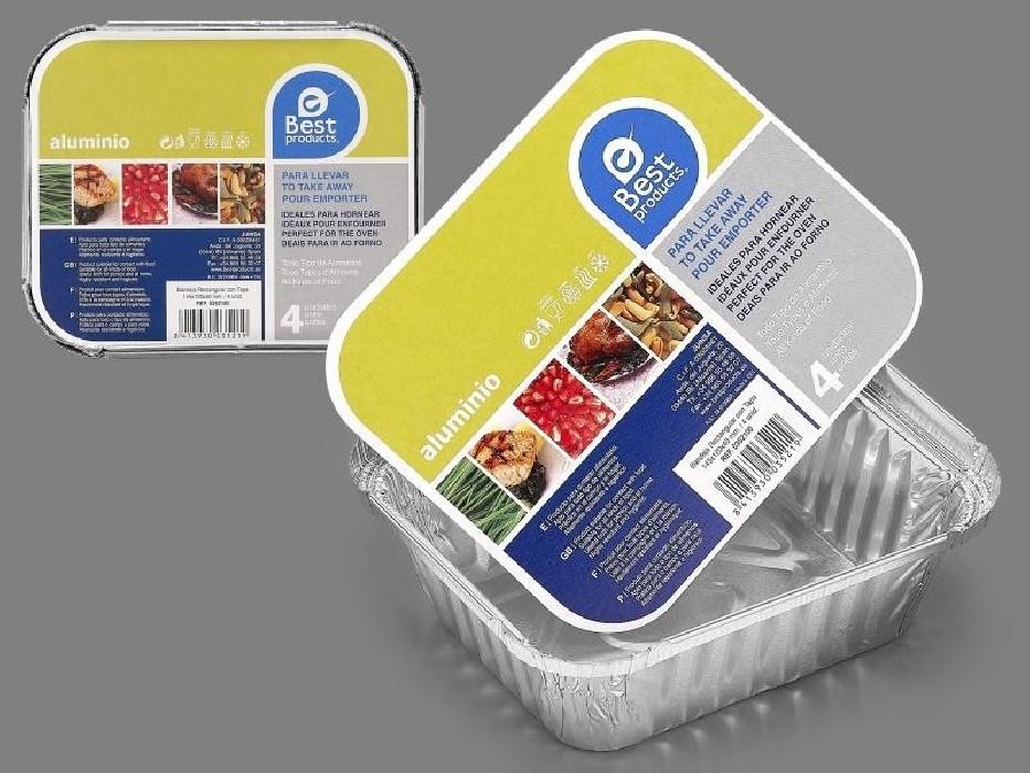 BANDEJA ALUMINIOX4 C/TAPA...