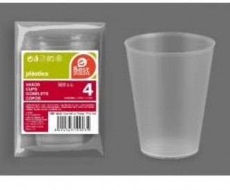 VASO TRANSP.X4 500CC 10023