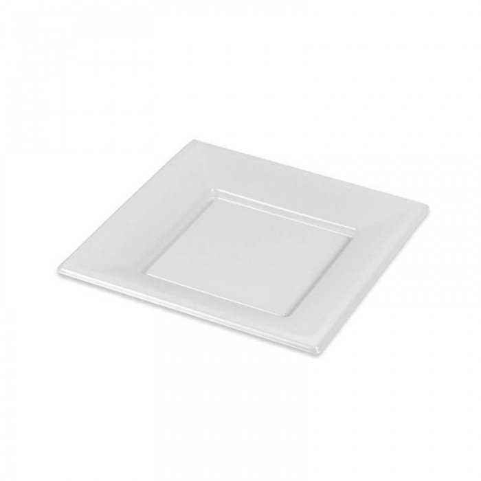 PLATO LLANO CUAD.BCO.17CM.6 UN RF.1014