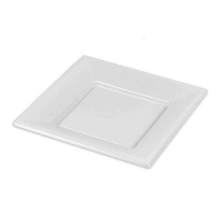 PLATO LLANO CUAD.BCO.23 CM.5 UN RF.1015