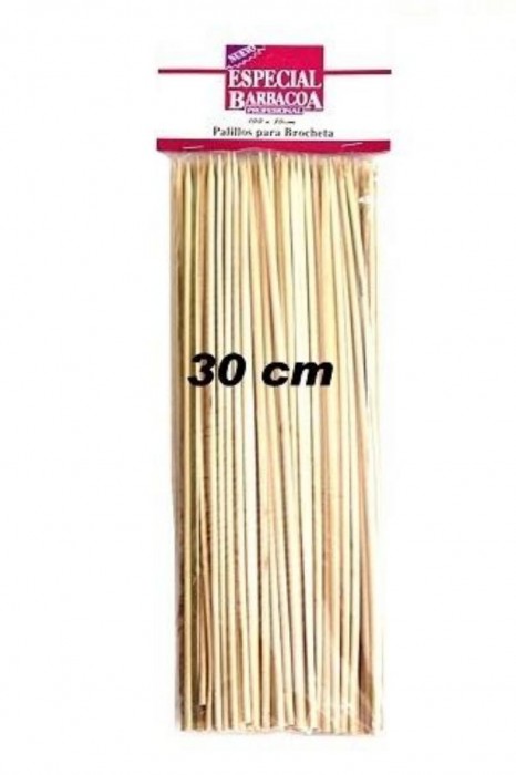 PALILLO BAMBU 30CM 100UN RF.1195