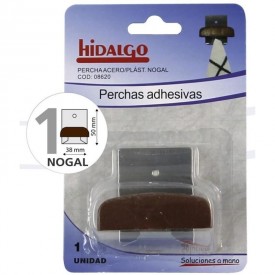 PERCHA ACERO/PLAS.NOGAL