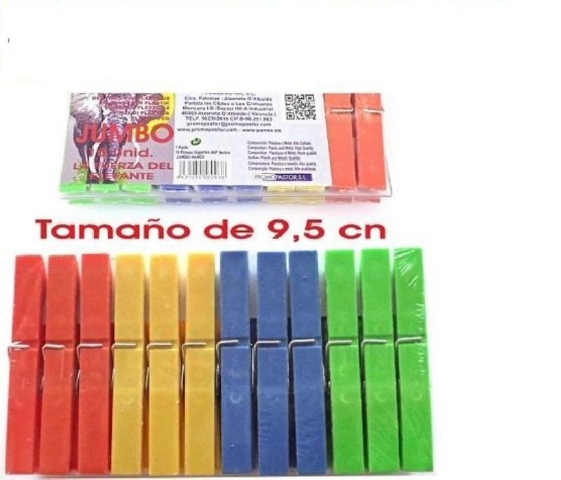 PINZA GIGANTE COLOR 10UN PAMEX