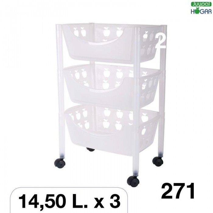 CARRO MULTIUSOS 3 PISOS 01271