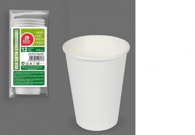 VASO CARTONX12 BCO.330CC 10617