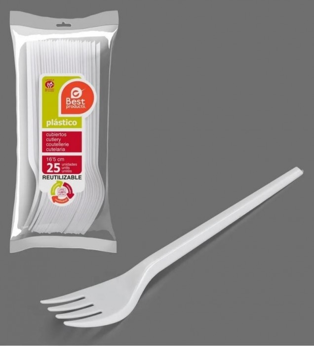 TENEDORX25 BCO.REUTILIZ.16,50CM  730058