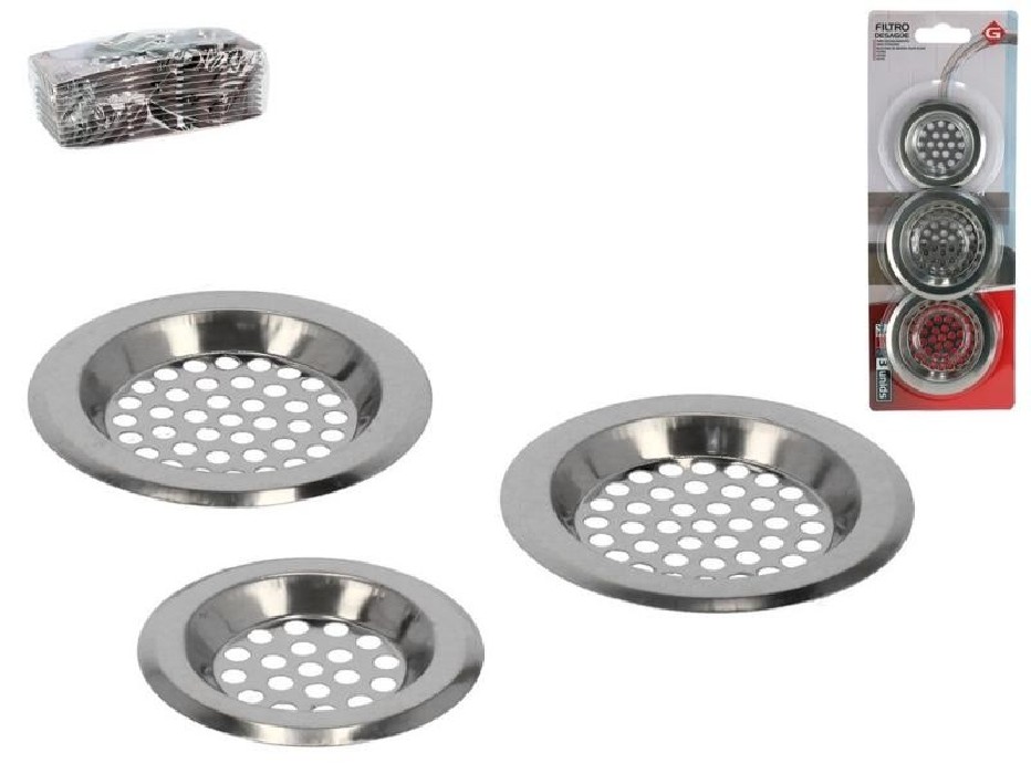 SET 3 FILTRO DESAGUE INOX