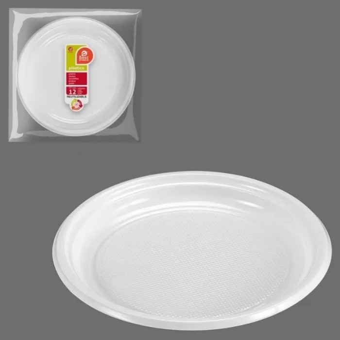 PLATO POSTREX12 BCO.REUTILIZ. 17CM...
