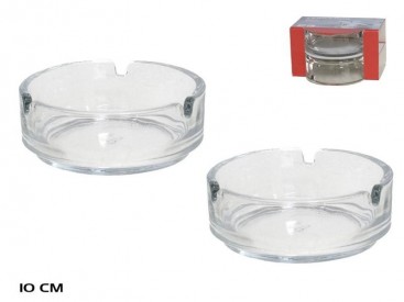 SET CENICERO X2 10 CM CRISTAL