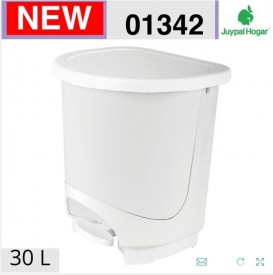 PAPELERA PEDAL BCO.30L 01342