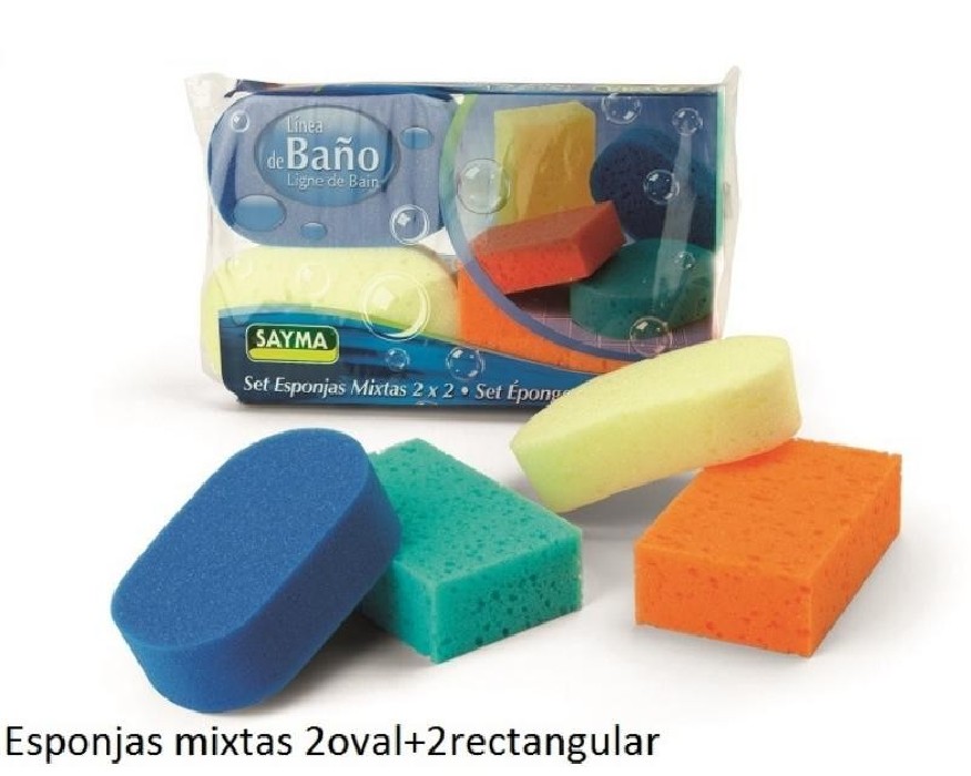 ESPONJAS MIXTAS (2 OVAL+2RECT.)...