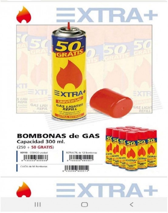 BOMBONA GAS EXTRA 300ML    93110