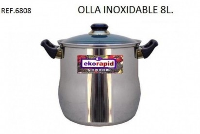 OLLA INOXIDABLE 8 L. REF.6808