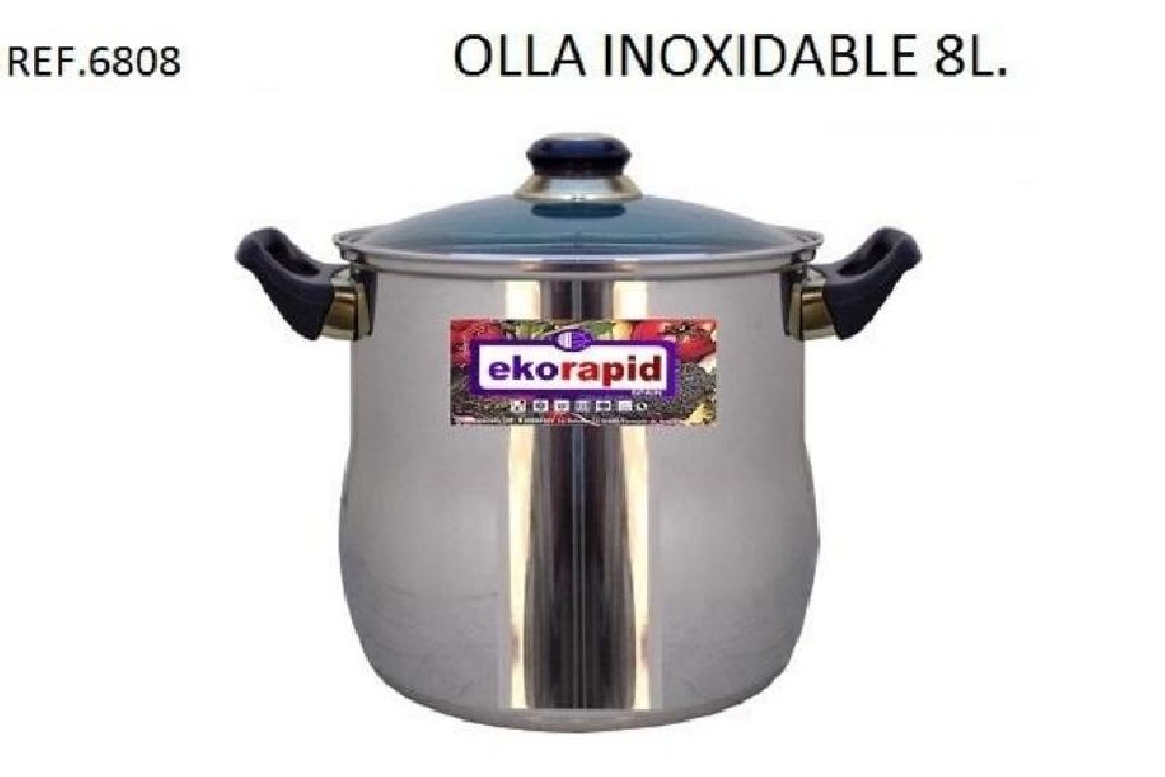 OLLA INOXIDABLE 8 L. REF.6808