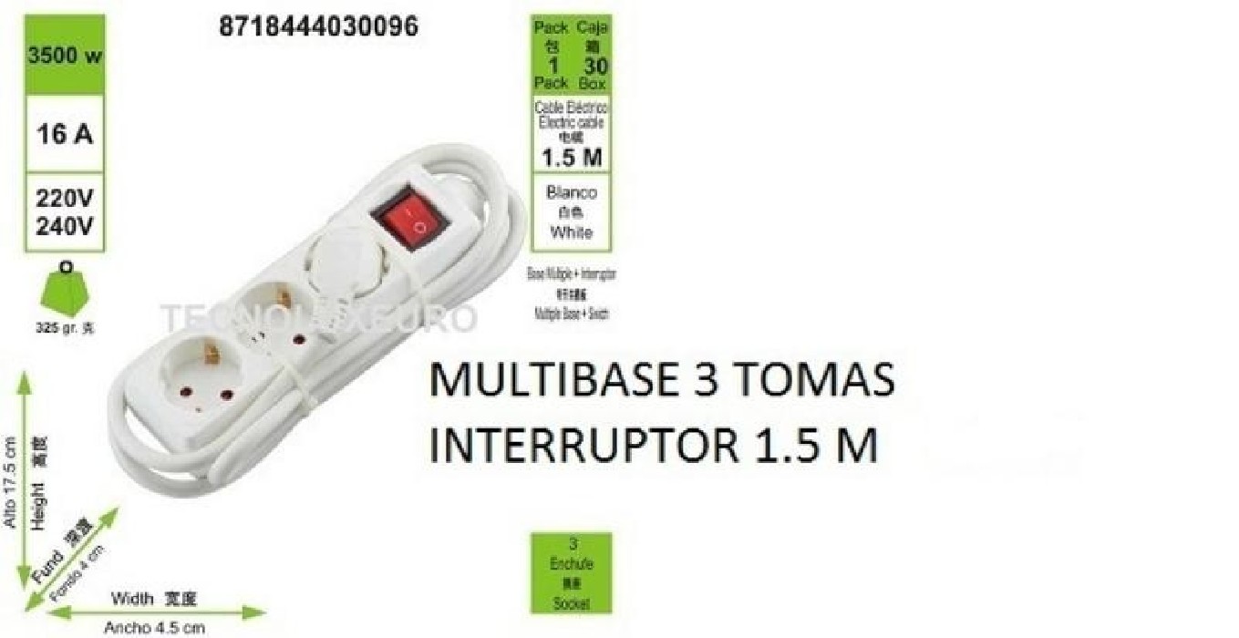 MULTIBASE 3 TOMAS INTERRUP. 1.5M.