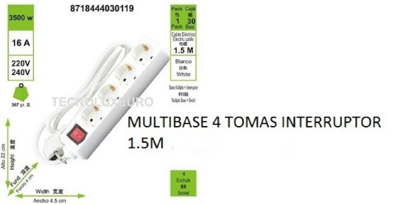 MULTIBASE 4 TOMAS INTERRUP. 1.5M.