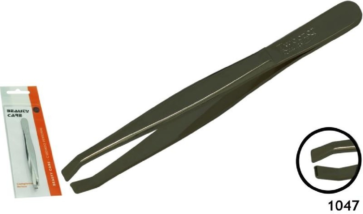 PINZA DEPILAR NEGRA CERRADA 9CM R.1047