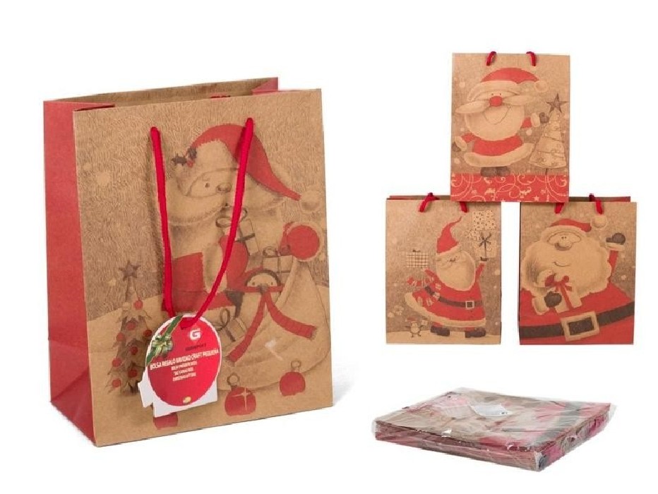 BOLSA REGALO NAVIDAD CRAFT 24X18