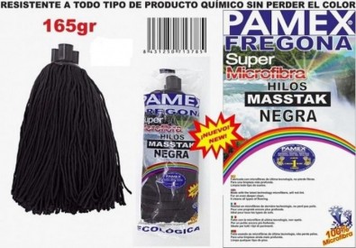 FREGONA MICROFIBRA HILOS NEGRA