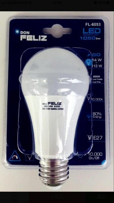 BOMBILLA A60 14W E27 FL6053