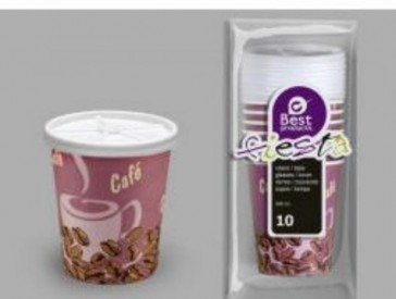 VASO CARTON X10 C/TAPA...