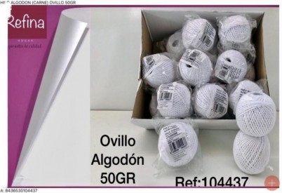 OVILLO ALGODON CARNE 50GR