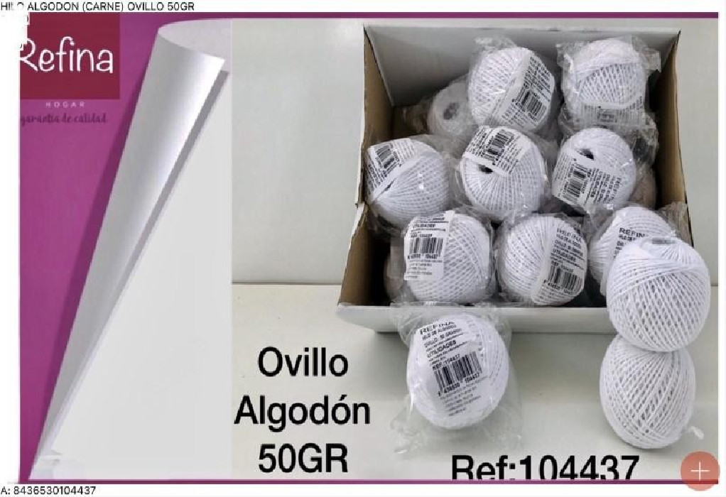 OVILLO ALGODON CARNE 50GR