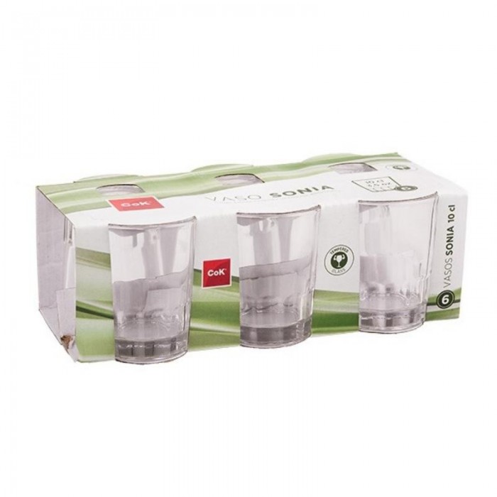 PACK 6 VASO AGUA SONIA 10cl 50-0004