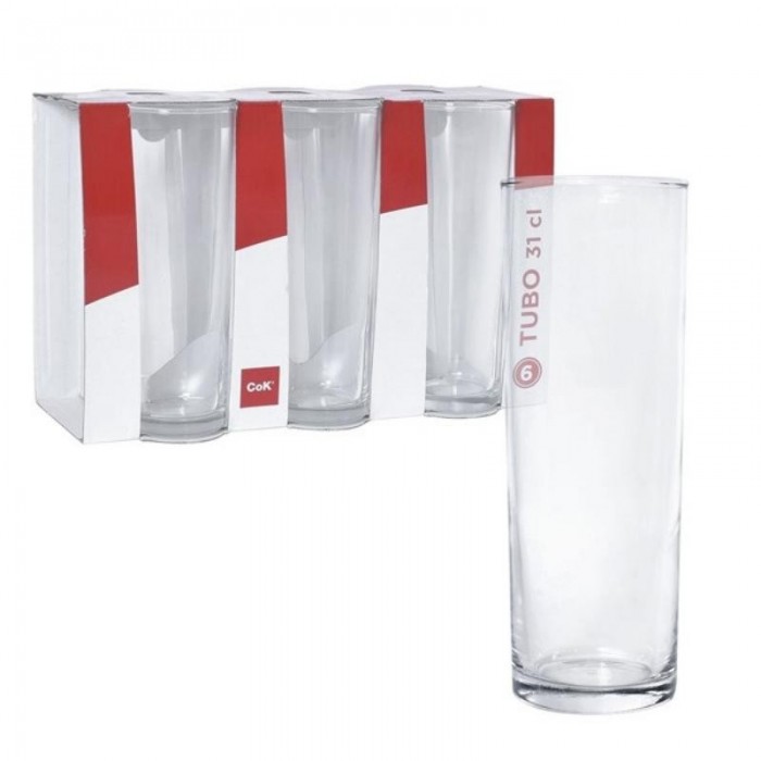 PACK 6 VASO TUBO 31cl 3-642048