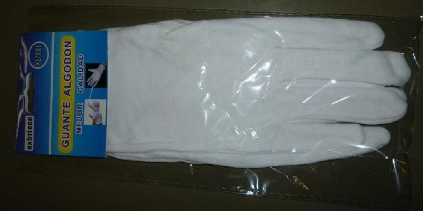 GUANTE ALGODON L BCO. 28256