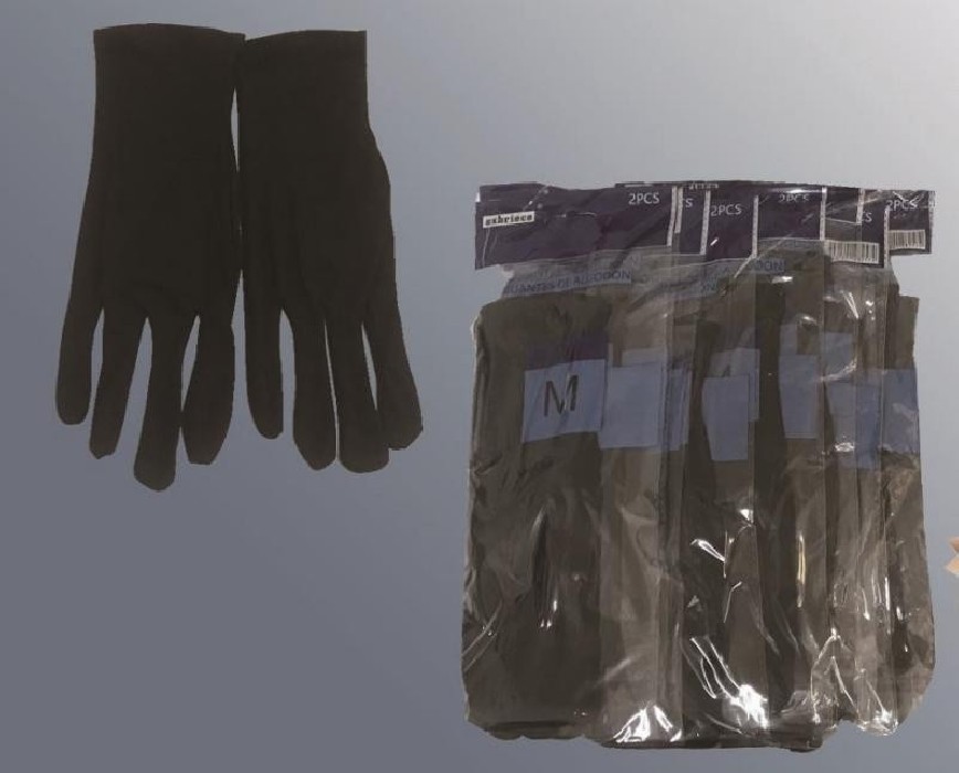 GUANTES ALGODON NEGRO L 28258