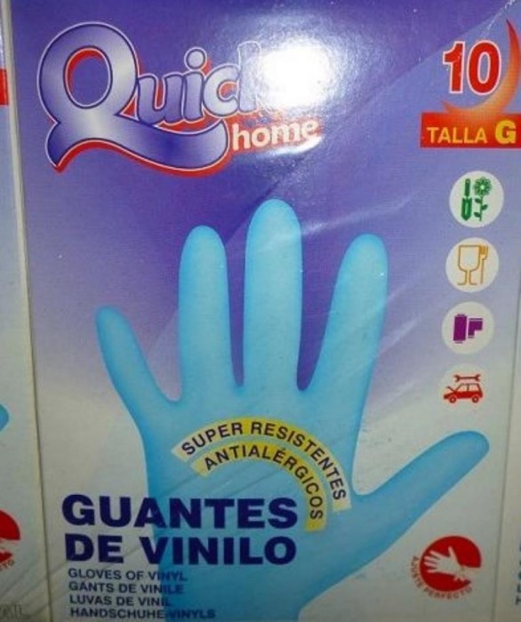 GUANTE VINILO T.P (10U)  RF.104