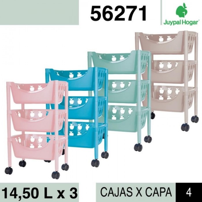 CARRO MULTIUSOS 3 PISOS 56271