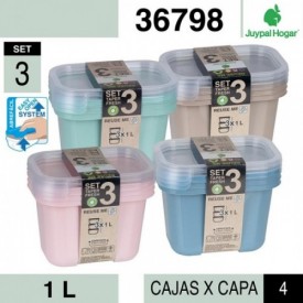 SET 3 TAPER RECTANG.1L  36798